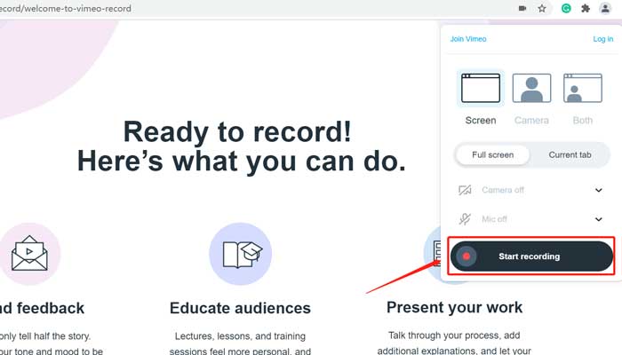 Best Free Vimeo Screen Recorder [A Thorough How-to Tutorial]