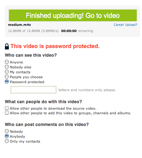 How to password protect a video using Vimeo | New Westminster Mac Users