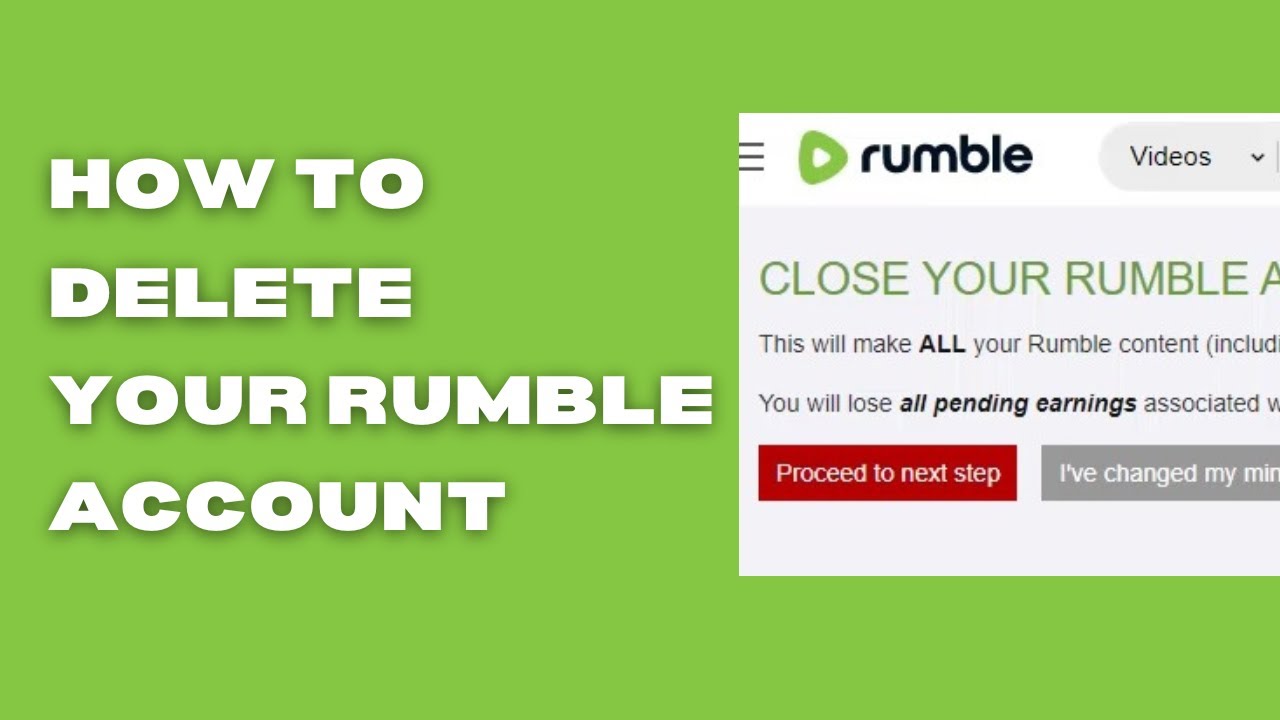How To Delete Your Rumble Channel & Rumble Account - YouTube