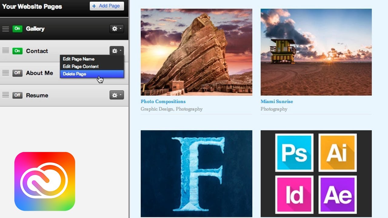 Use Behance Prosite to showcase your portfolio Adobe Creative Cloud