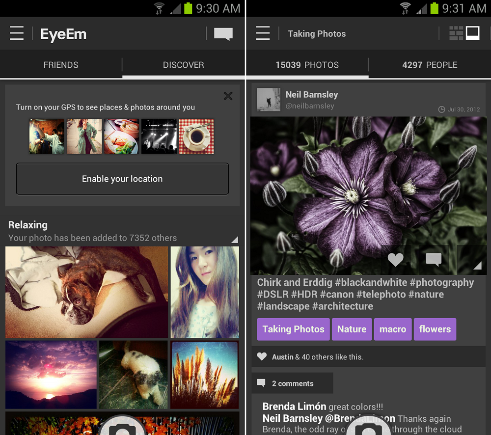 EyeEm Photo Filter App Combines Fantastic UI with Peoples Pretty Pictures