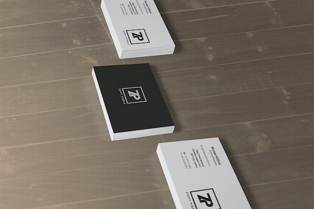third preview of 'Premium 5 Business Card Mockups  Free Download'