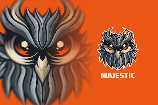 third preview of 'Premium Owl Mascot Logo Template  Free Download'