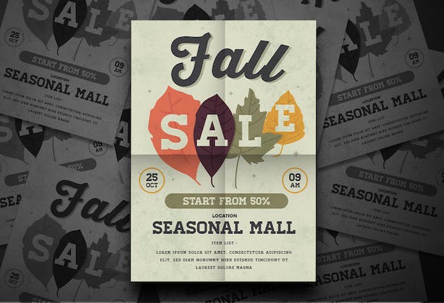 second preview of 'Premium Fall Sale Flyer  Free Download'