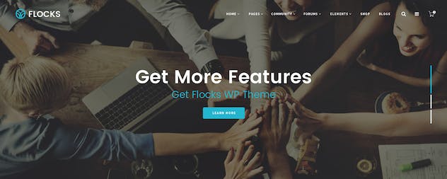 third preview of 'Premium Flocks Social Community PSD Template  Free Download'
