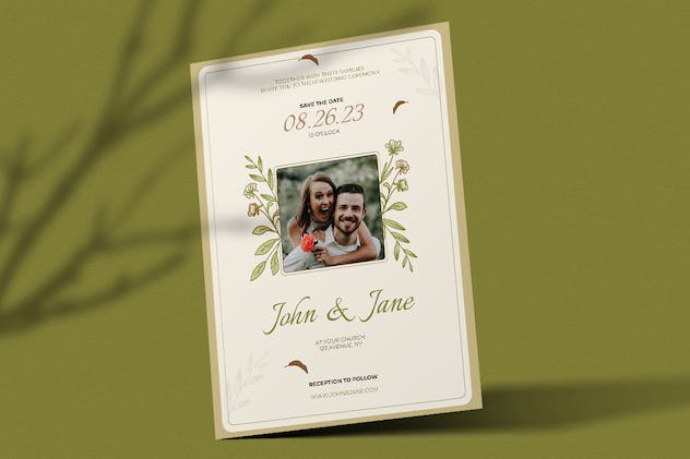 third preview of 'Premium Pekan Wedding Invitation Flyer  Free Download'