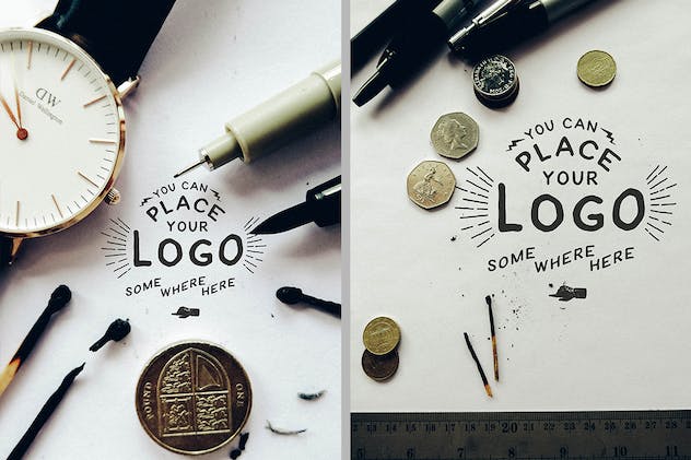 second preview of 'Premium Hand Lettering Logo Mockups  Free Download'