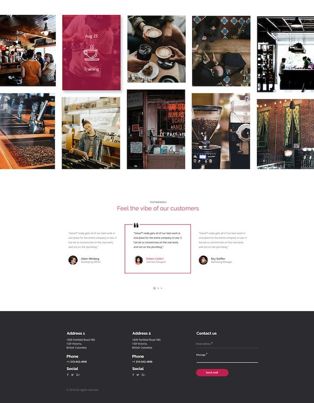 second preview of 'Premium Roasted Bean Creative Coffee Shop PSD Template  Free Download'