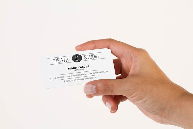 third preview of 'Premium Hand Business Card Mock Up Vol. 08  Free Download'