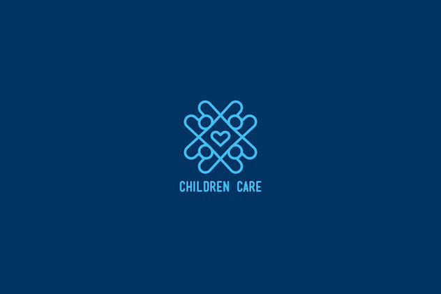 fourth preview of 'Premium Children Care Logo Template  Free Download'