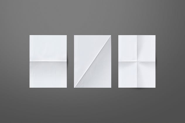 fourth preview of 'Premium Flyer Mockup A4 Folded Paper Set  Free Download'
