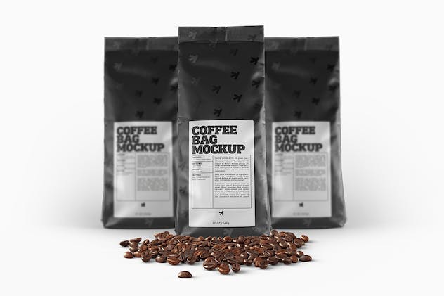 second preview of 'Premium Coffee Bag Packaging Mockup  Free Download'