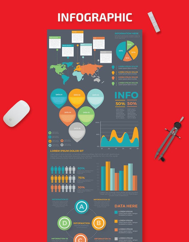 fourth preview of 'Premium Infographic Template Design  Free Download'
