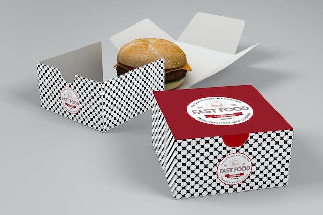 fourth preview of 'Premium Fast Food Boxes Vol 8 Take Out Packaging Mockups  Free Download'