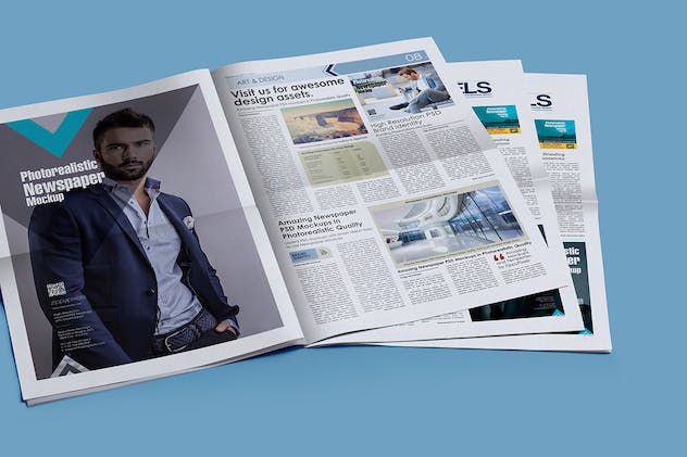 fourth preview of 'Premium Professional Newspaper PSD Mockups  Free Download'