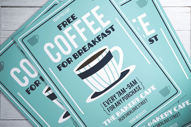 fourth preview of 'Premium Free Coffee Flyer  Free Download'