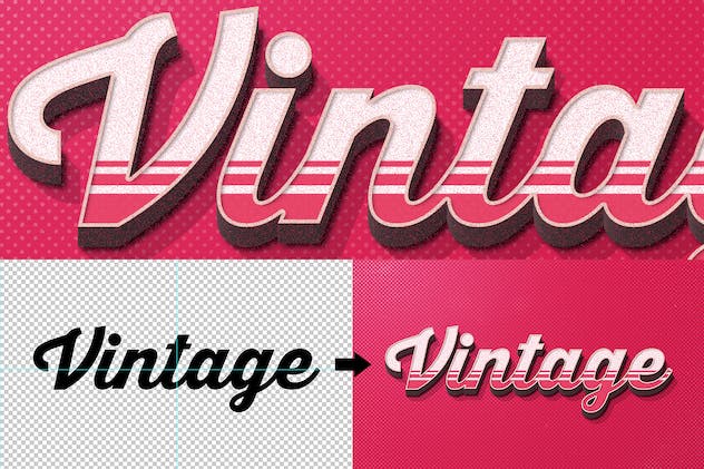 second preview of 'Premium Vintage Text Effects Vol. 2  Free Download'
