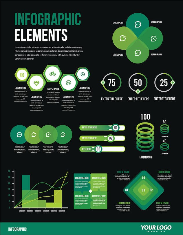 fourth preview of 'Premium Infographic Template Elements for Business   Free Download'