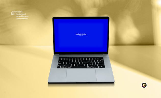 third preview of 'Premium Macbook Laptop Display Web App Mock-Up  Free Download'