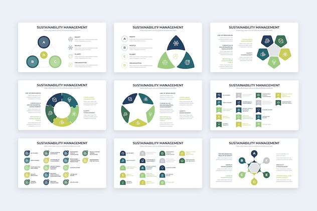 fourth preview of 'Premium Sustainability Management Illustrator Infographics  Free Download'