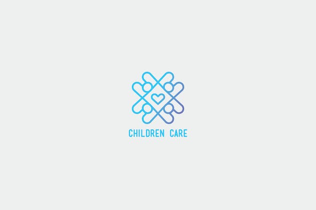 third preview of 'Premium Children Care Logo Template  Free Download'