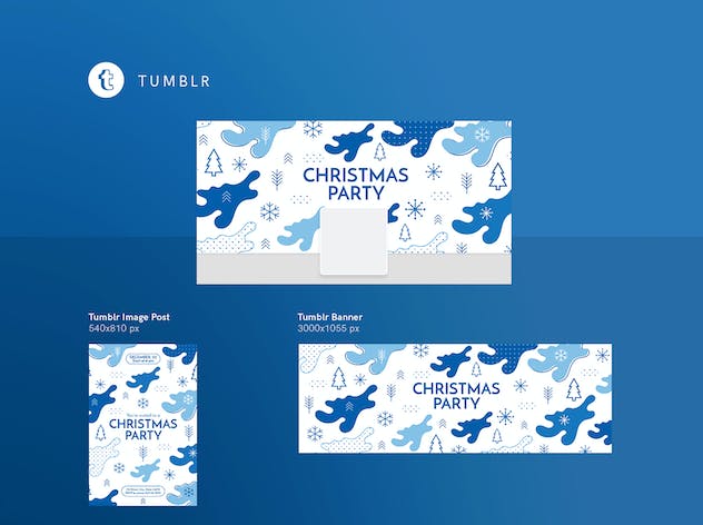 second preview of 'Premium Christmas Party Social Media Pack Template  Free Download'