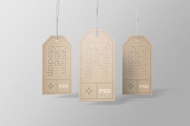 second preview of 'Premium Fashion Label Tag PSD Mockups  Free Download'