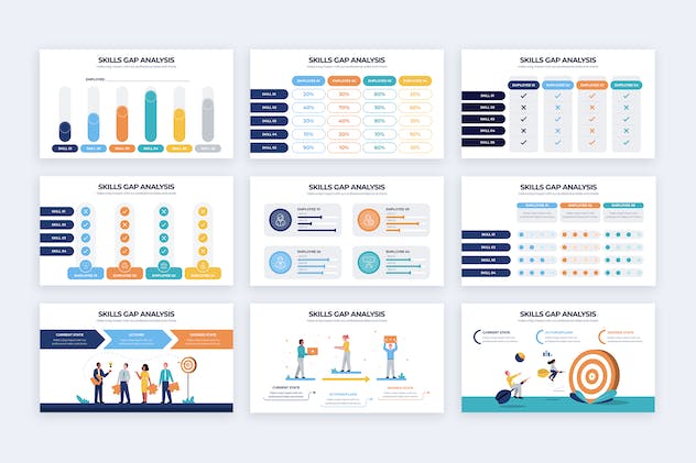 third preview of 'Premium Skills Gap Analysis Illustrator Infographics  Free Download'