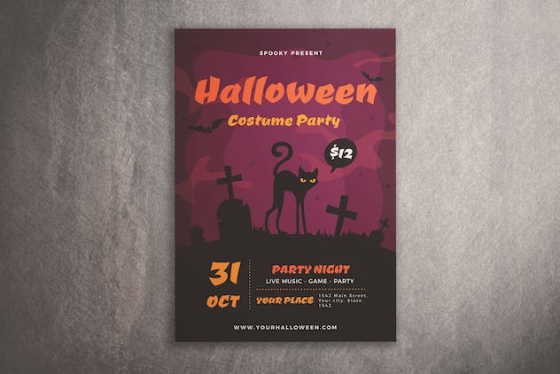 fourth preview of 'Premium  Halloween Costume Party Flyer   Free Download'