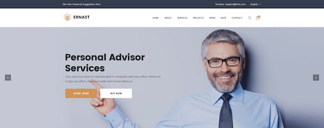 fourth preview of 'Premium Ernast Finance PSD Template  Free Download'