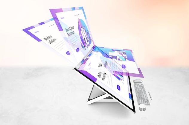 fourth preview of 'Premium Surface Studio Mockup v2  Free Download'