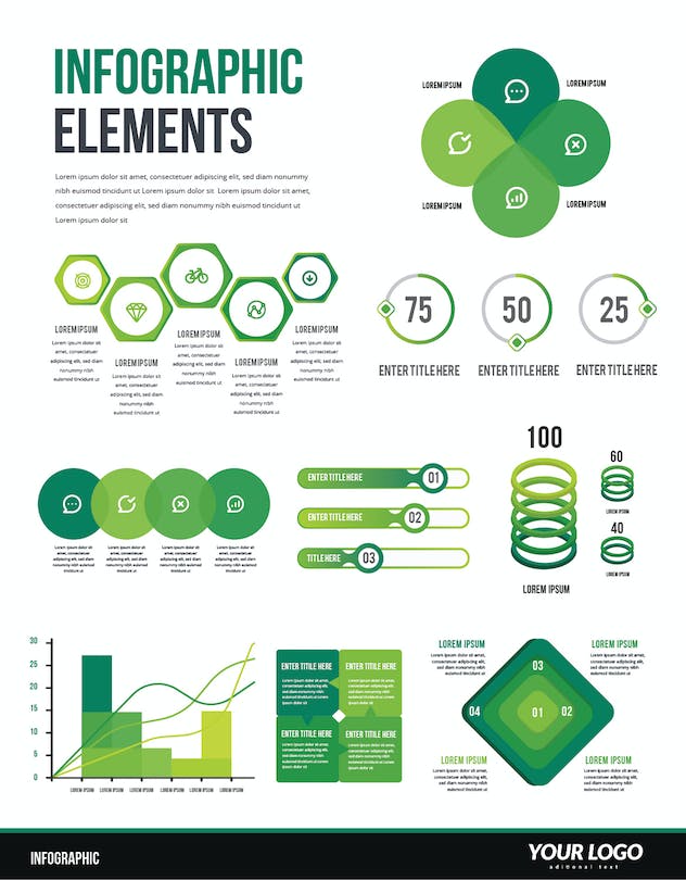 second preview of 'Premium Infographic Template Elements for Business   Free Download'