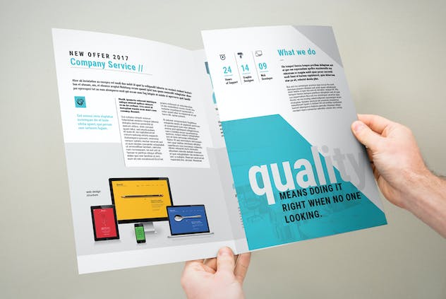 fourth preview of 'Premium Trifold Brochure A4x3  Free Download'