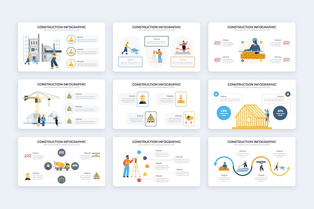 third preview of 'Premium Business Construction Illustrator Infographics  Free Download'