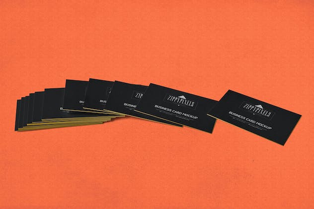 second preview of 'Premium 5 Business Card Mockups in Stacked View  Free Download'