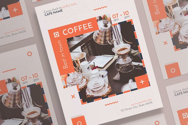 fourth preview of 'Premium Coffee Shop Flyer and Poster Template  Free Download'