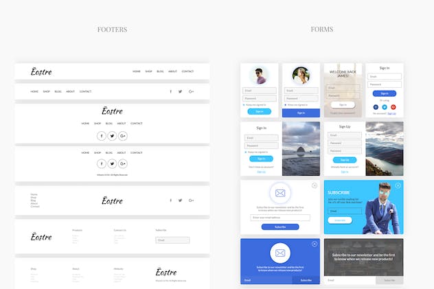 second preview of 'Premium Eostre UI Kit  Free Download'