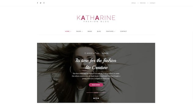 third preview of 'Premium Katharine Fashion Blog PSD Template  Free Download'