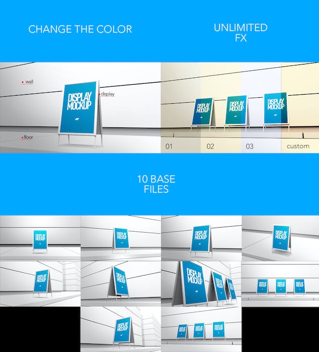 third preview of 'Premium 3D Display Banner Outdoor Mock-up  Free Download'