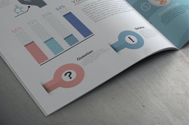 second preview of 'Premium Pro Flat Infographic Brochures  Free Download'