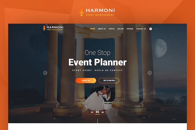 second preview of 'Premium Harmoni Event Management PSD Template  Free Download'