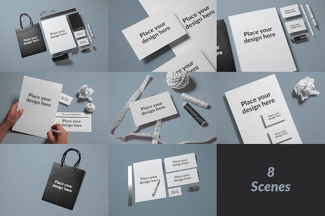 second preview of 'Premium Corporate Branding Identity Mock-Up  Free Download'