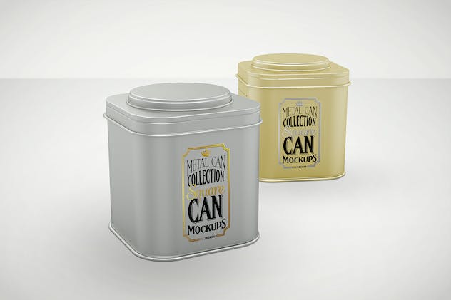 second preview of 'Premium Vol. 1 Metal Can Mockup Collection  Free Download'