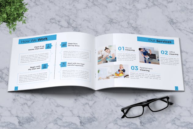 fourth preview of 'Premium Cleaning Service Company Brochure  Free Download'