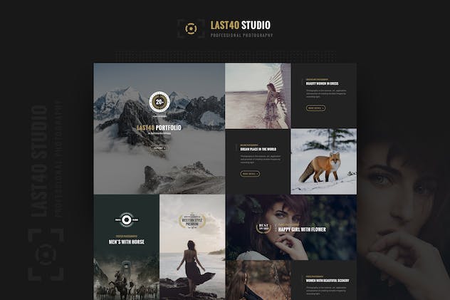 second preview of 'Premium Last40 Studio Creative Portfolio PSD Template  Free Download'