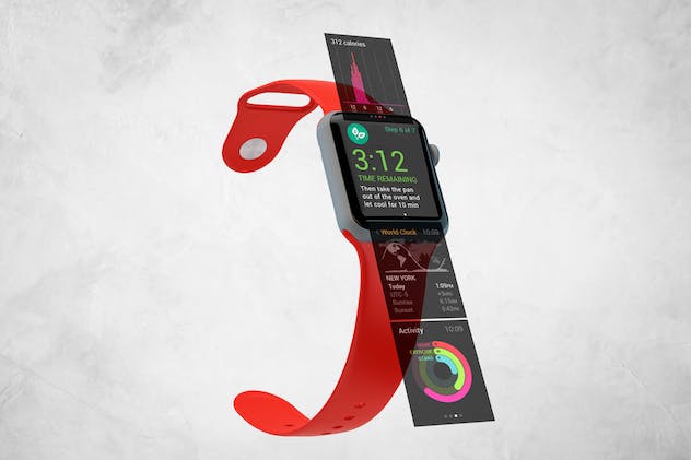 second preview of 'Premium Apple Watch Mockup V.3  Free Download'