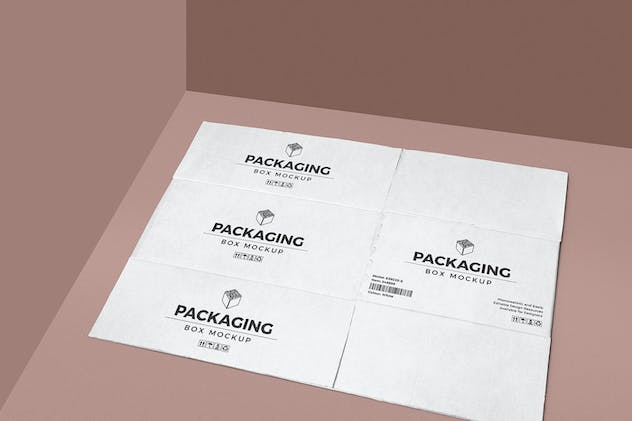 fourth preview of 'Premium 6 Packaging Box Mockups  Free Download'