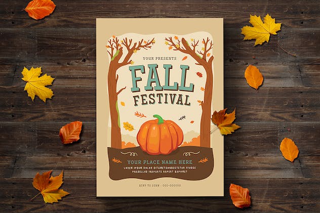 third preview of 'Premium Fall Festival Flyer  Free Download'