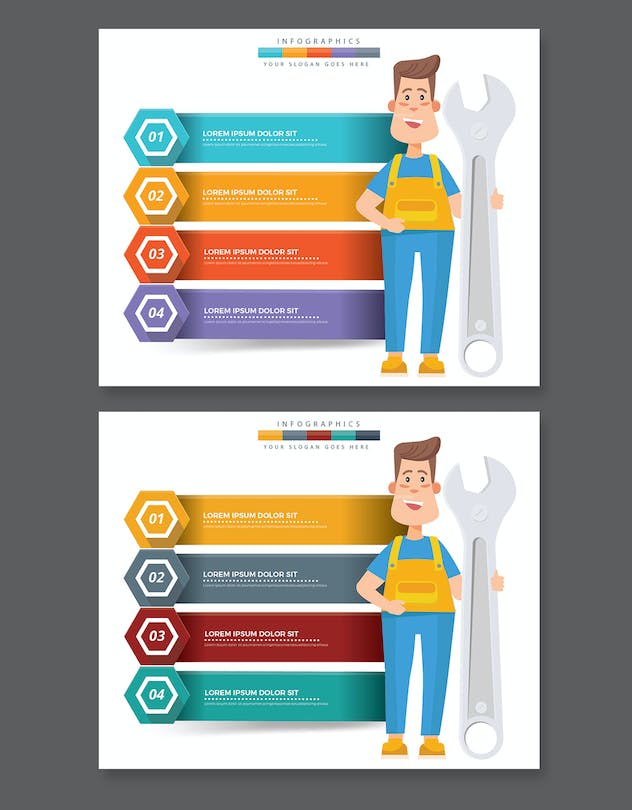 third preview of 'Premium Engineer Infographics  Free Download'
