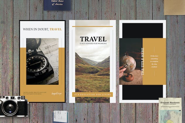 third preview of 'Premium Travel Social Media Template Pack  Free Download'